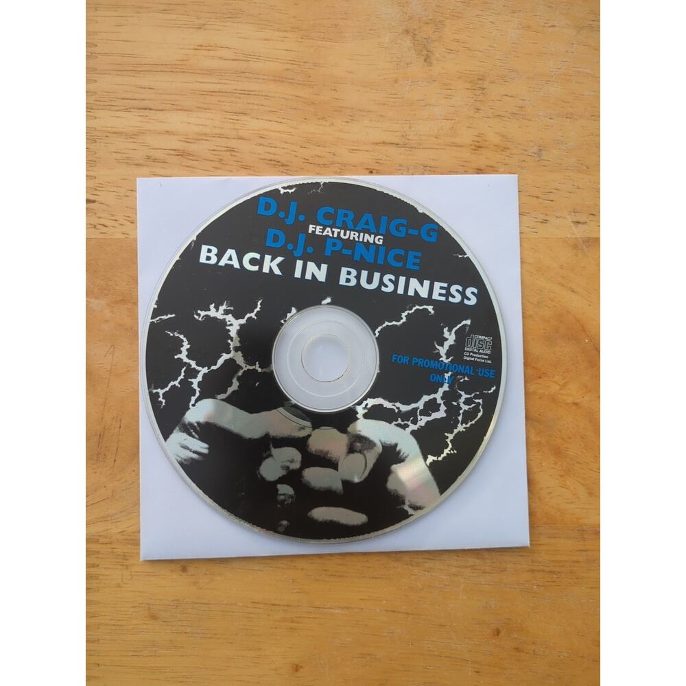 Dj Craig-g Featuring DJ P-nice Back In Business Rare Promo Disc Only